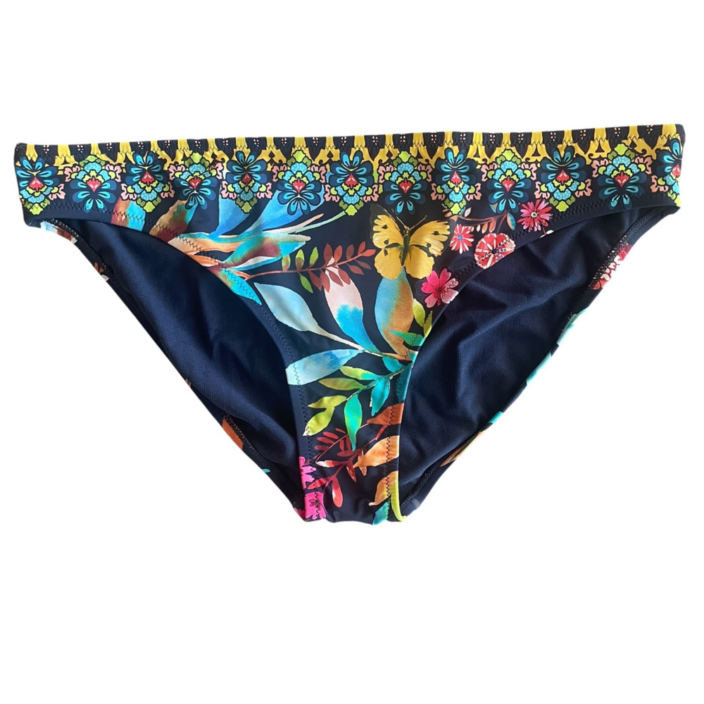 JOHNNY WAS California Size XL Ocean Dreamer Hipster Bikini Bottom Swimsuit NWOT